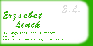 erzsebet lenck business card